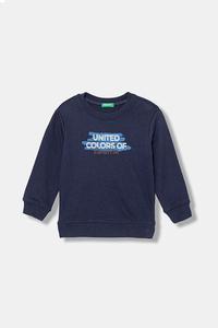 Детская хлопковая толстовка United Colors Of Benetton, темно-синий
