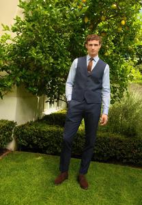 Жилет TEXTURED REGULAR FIT Next, синий