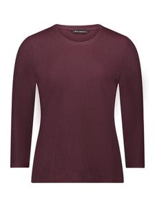 Betty Barclay Текстурированная футболка с круглым вырезом темно-баклажанового цвета