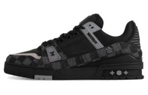 Кроссовки для скейтбординга устойчивые к истиранию дышащие низкие унисекс черные LOUIS VUITTON