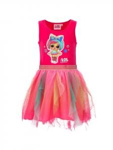 Платье LOL Surprise Dark Pink для девочек - 100% хлопок, удобное, розового цвета COFI 1453