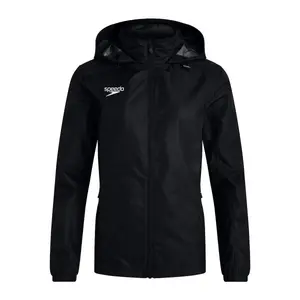 Женская клубная куртка-дождевик Speedo на молнии, черный
