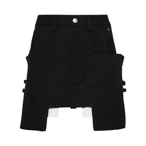Юбка Rick Owens Stefan Mini Skirt Black, черный
