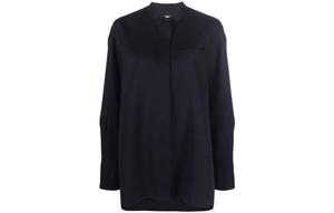 Длинная рубашка с детализированными пуговицами JIL SANDER, черная