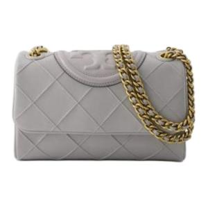 Сумка через плечо Fleming Sheepskin, Кроссбоди Трампетс Женская Заливной серый TORY BURCH