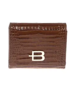 Кошелек с крокодиловым принтом Baldinini, коричневый
