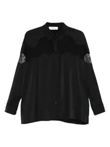 Рубашка с кружевной вставкой Iro, черный