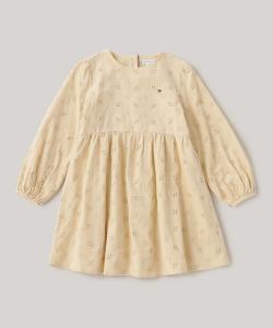 (K) Вышитое вельветовое платье для девочек от TOMMY HILFIGER