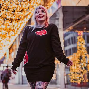 Наруто - Вязаный свитер с символом Акацуки