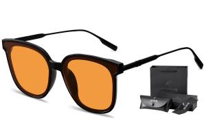 Круглые солнцезащитные очки унисекс черная оправа ENFANTIN, прозрачные белые без диоптрий