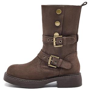 Ботильоны женские 3,5 см AGSDON, Coffee