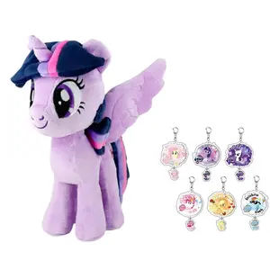 Плюшевая кукла My Little Pony высотой 28 см Reesee, prototype plush twiсветло-sparkle+pony keychain