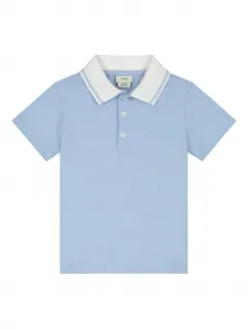 Рубашка поло с вышитым логотипом FENDI KIDS, синий