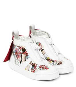 Кроссовки Super Loubi из кожи с принтом Christian Louboutin, разноцветный