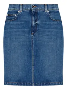 Джинсовая мини-юбка с логотипом DOLCE & GABBANA, синий