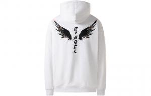 Толстовка Unisex Hooded Moderate Heavyweight ZIAREL, белый heather серый