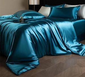 Generic Комплект постельного белья из шелковой смеси однотонный
