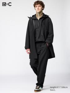 Широкие зауженные брюки со складками Uniqlo, 09 black