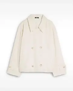 Женское короткое пальто с лацканами и застежкой на пуговицы Parfois, светло-бежевый