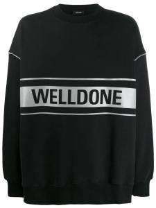 We11done толстовка с логотипом, черный