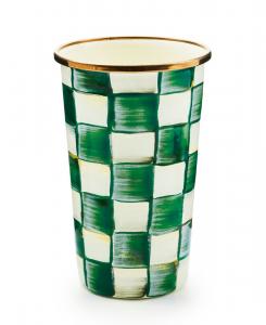 Стакан Emerald Check объемом 20 унций MacKenzie-Childs, зеленый