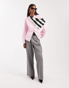 Атласный платок ASOS DESIGN в черную полоску