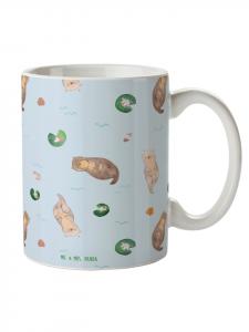 Кружка "Ракушка выдры" без слов синего цвета Mr. & Mrs. Panda