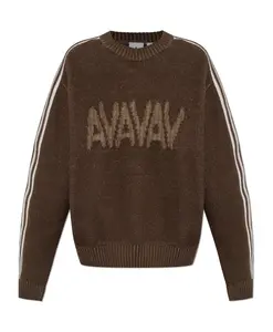 Вязаный свитер Avavav Adidas Originals, коричневый