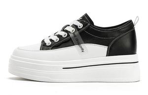 Износостойкие низкие скейтерские туфли на платформе 5,5 см для женщин RED DRAGONFLY, черные