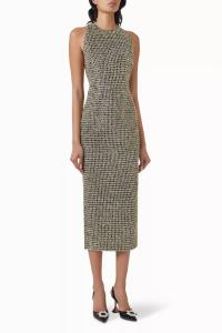 Платье Anthea Tweed миди черное SAU LEE