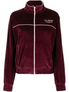 Sporty & Rich куртка с вышитым логотипом, красный