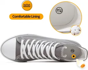 Мужские высокие кеды ZGR из холста с шнуровкой, классические повседневные прогулочные туфли, серый