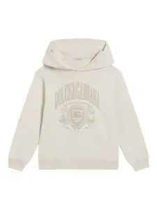 Худи с вышитым логотипом Dolce & Gabbana Kids, нейтральный