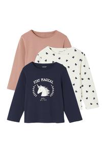 Топ Vertbaudet 3ER-PACK MIT BASIC OEKO-TEX, Pudrig Rosa/Light Pink