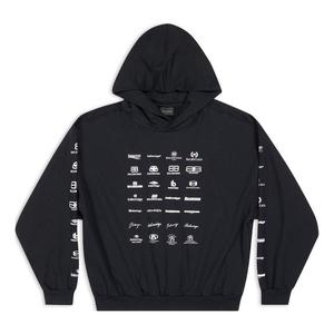 Худи Balenciaga Archives Logos Hoodie 'Black', черный