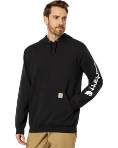 Толстовка Carhartt Midweight Signature Sleeve Logo Hooded, черный