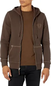 True Religion мужская худи Big T с молнией и принтом