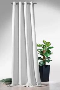 Затемняющая штора с декоративным жаккардовым узором, затемняющая штора с покрытием, высота x ширина 245 x 135, люверсная штора, изоляционный тип 762, серебристый heimtexland