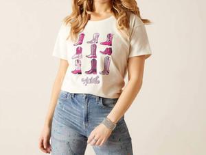 Футболка Let's Go Girls в цвете Off White ARIAT