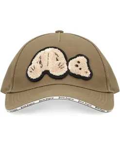 Бейсболка с логотипом медведя Palm Angels, бежевый