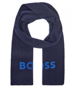 Шарф мужской Boss с добавлением шерсти и кашемира, синий