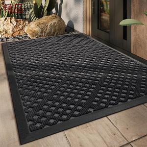 Dajiang Ковер 60х90 см для входной двери, из ПВХ, для дома/отеля/виллы, серый, 1 см толщина, улавливает песок и пыль