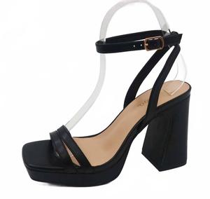 Mars Sky Shoes Женские сандалии на массивном каблуке и мини-платформе, черные, из мягкой искусственной кожи