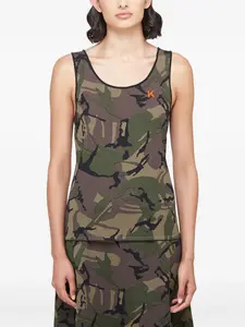 Камуфляжная майка с круглым вырезом Kwaidan Editions, коричневый