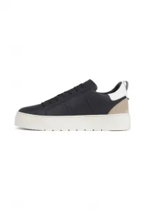 Кроссовки с изображением лося, выполненные из гладкой и фактурной кожи, с 3d-логотипом. Antony Morato, Black