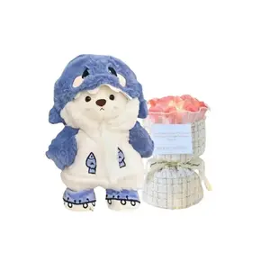 LALABABY Плюшевая кукла Blue Shark Bear высотой 30 см