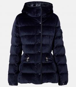 Пуховик Barante велюровый твил Moncler, Blue Navy