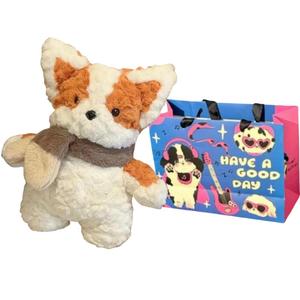 Плюшевая игрушка Pompompurin Corgi с милым дизайном и помпонами, высота 35см Lionf, оранжевый