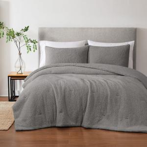 Набор одеял из 3 предметов Brooklyn Loom Oversized Marshmallow Sherpa, серый