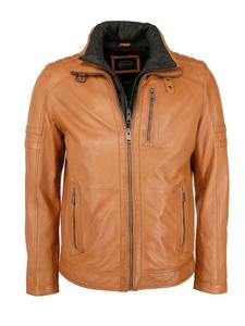 Кожаная куртка JCC 63535, коричневый